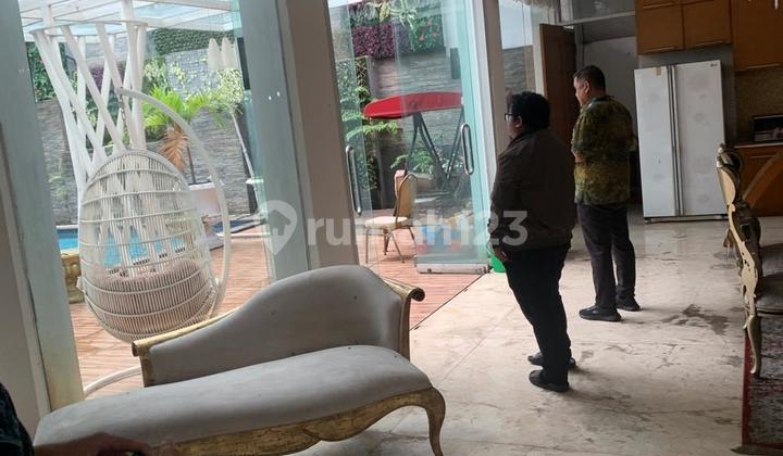 Affordable Luxury House Corner Bintaro 2 Floors Complete Private Swimming Pool River Park in Bintaro Sector 8 Land Area 790 M2 Jurangmangu Pondok Aren South Tangerang 2