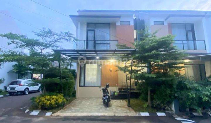 Rumah Hoek Row Jalan Depan Lebar Semi Furnished Di Sawangan 1