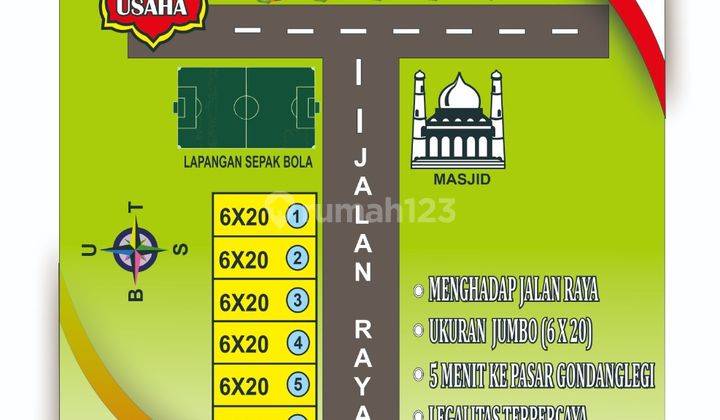 Tanah exclusive pinggir jalan raya di gondanglegi malang 1