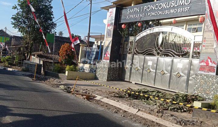 Tanah murah pinggir jalan raya sebelah SMPN 1 poncokusumo 2