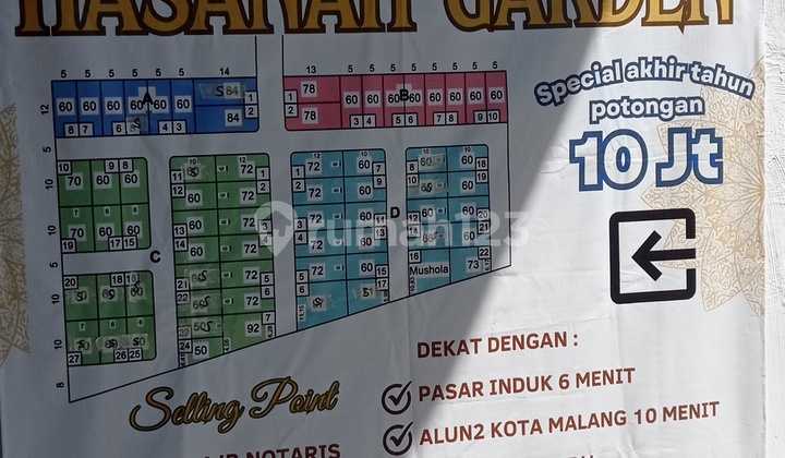 Private Plot Land For Sale Behind Buring Satellite Housing, Malang City. Private Plot Land For Sale Behind Buring Satellite Housing, Malang City.