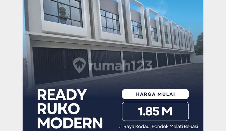 Ready-to-Occupy 5-Unit Shop House, Strategic Location, All Fees Included in Pondokmelati, Bekasi