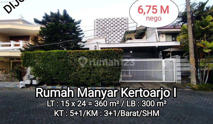 Rumah Manyar Kertoarjo Surabaya Timur Dekat Raya Manyar 1