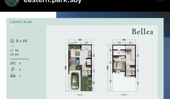 DISEWAKAN RUMAH EASTERN PARK SIAP HUNI 1