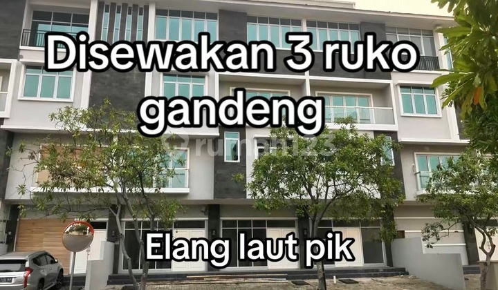 For rent: 3 connected shophouses in Elang Laut, PIK