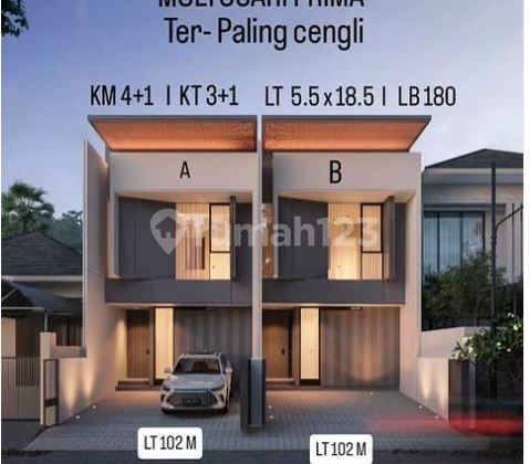RUMAH BARU GRESS 2 UNIT JEJER MODERN MINIMALIS PREMIUM QUALITY LOKASI FAVORIT STRATEGIS DI MULYOSARI PRIMA 1