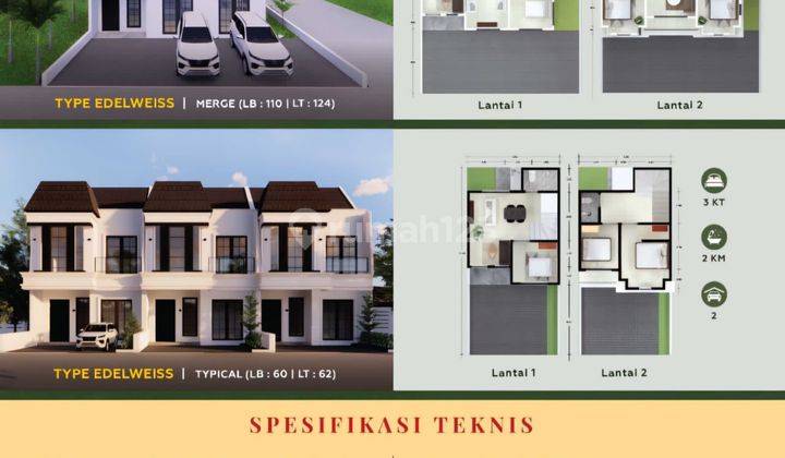 Rumah Townhouse Tanpa Dp All In Biaua Full Fasilitas  2