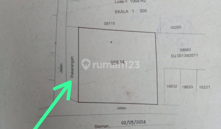 SHM Luas 1000an Tanah Murah Purwomartani Barat Perum Gpa Kalasan 2