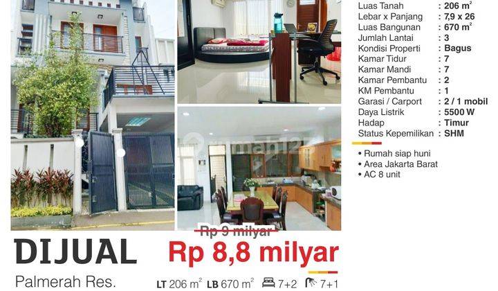 Rumah di Cluster Palmerah Residence, Jakbar.dekat exit tol 1