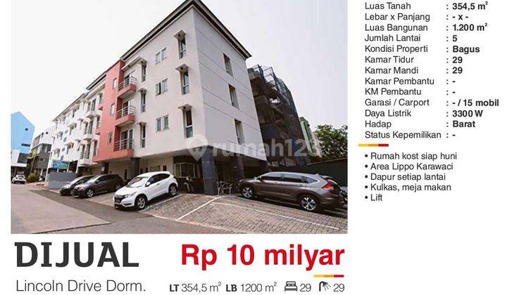 Rumah Kost Lincoln Drive Dorm Lippo Karawaci.dekat Uph 1