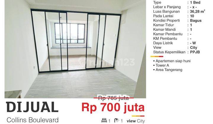 Apartemen Collins Boulevard Daerah Tangerang Selatan Serpong Utara 1