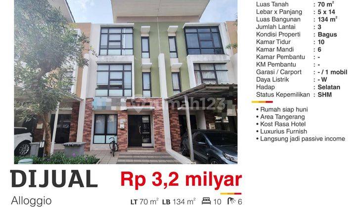 Rumah Cluster Allogio Daerah Gading Serpong Tangerang Selatan 1