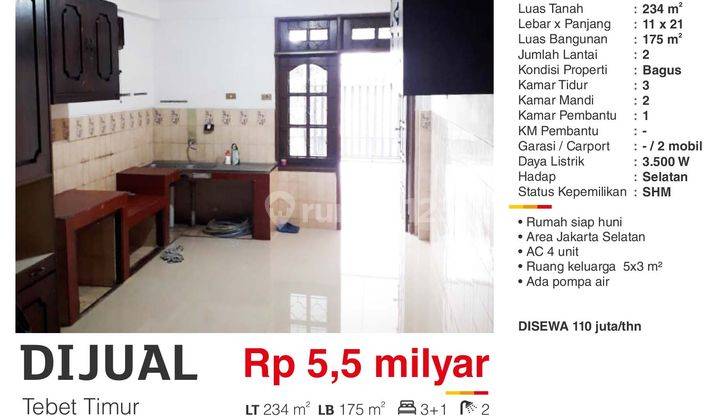 Rumah Tebet Timur Daerah Tebet Timur Jakarta Selatan 2