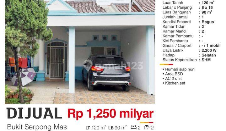 Rumah Bukit Serpong Mas Daerah Bsd Tangerang Selatan 1