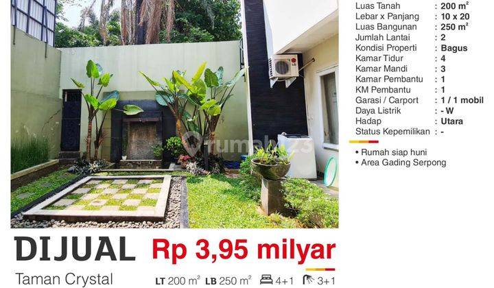 Rumah Taman Crystal Daerah Gading Serpong Tangerang Selatan 2