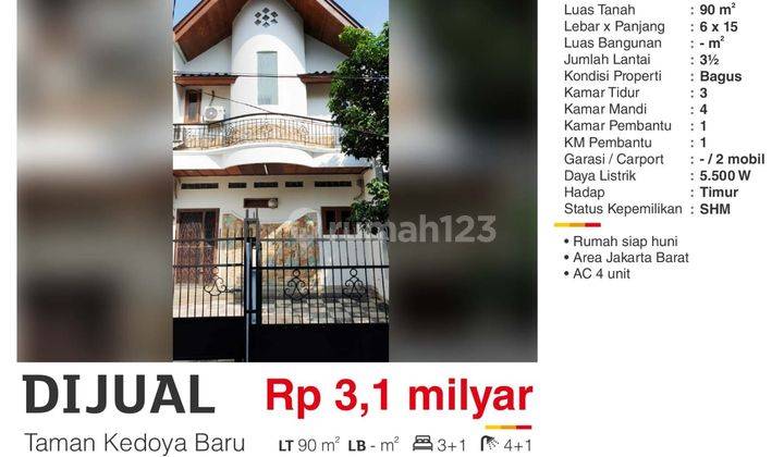 Rumah Taman Kedoya Baru Jakarta Barat 1