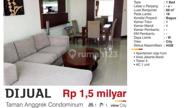 Apartment Taman Anggrek Condominium Daerah Jakarta Barat 1