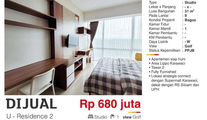 Apartment U Residence Daerah Karawaci Tangerang  1