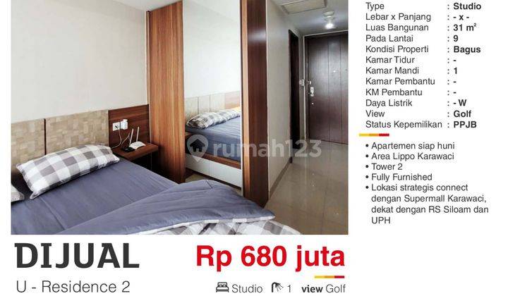 Apartment U Residence Daerah Karawaci Tangerang  2