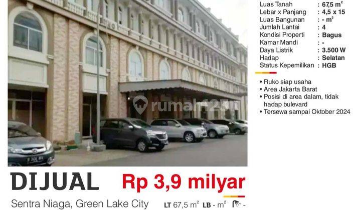 Ruko Sentra Niaga Green lake city, Dekat akses tol, Strategis 1