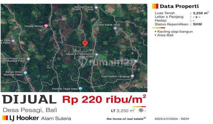 Dijual Kavling Desa Pesagi, Tabanan Bali. 1