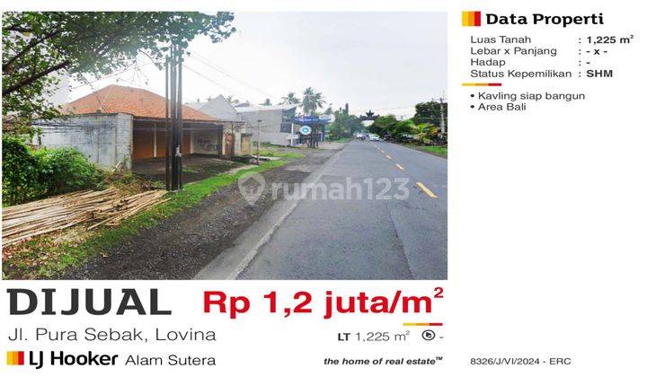 Kavling jln Pura Sebak, Lovina. 2