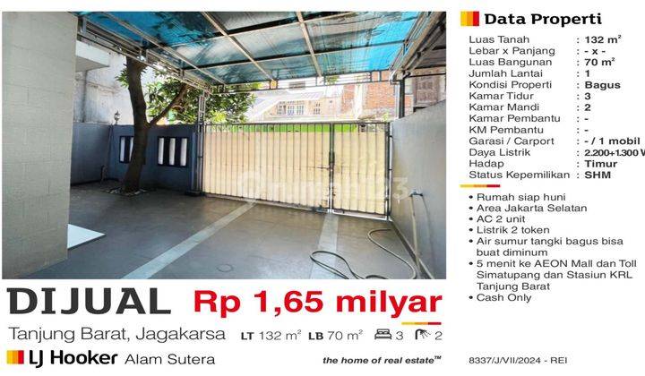 Rumah daerah Tanjung Barat, dekat Aeon mall, Tol TB Simatupang 2