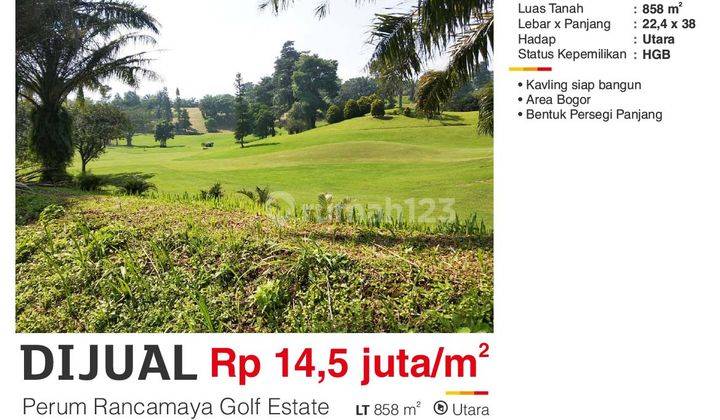 Tanah Di Perumahan Rancamaya Golf Estate, Bogor. 1