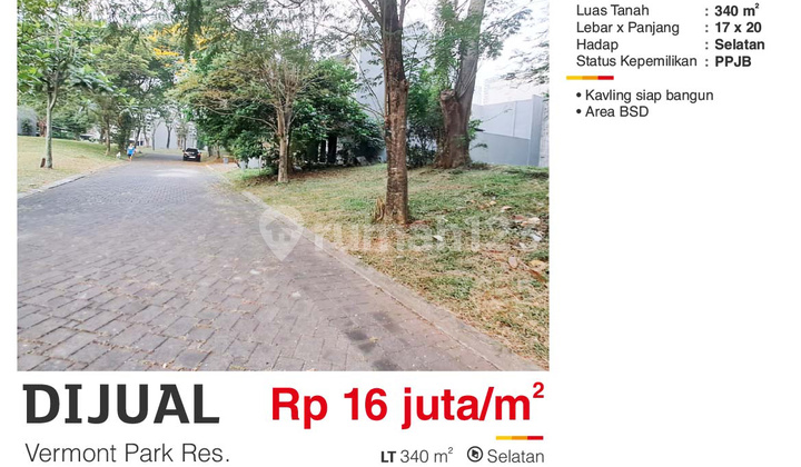 Kavling Siap Bangun, Vermont Park Residence.