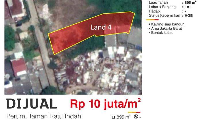 Kavling Komersil Di Perumahan Taman Ratu Indah, Jkb Area 2