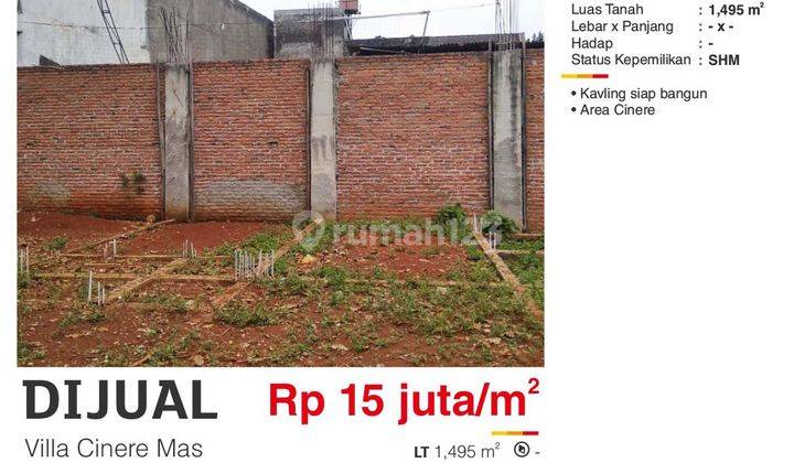 Kavling Di Cinere Mas, Lebak Bulus Jakarta Selatan. 1