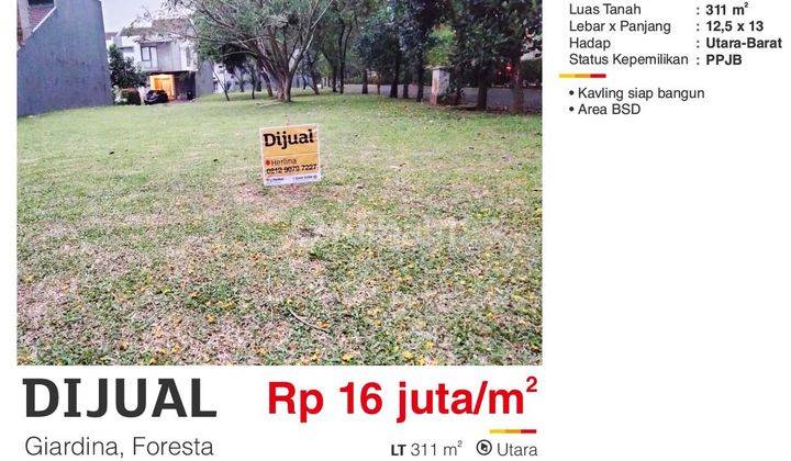 Turun Harga Kavling Di Giardina Foresta, Bsd Area 2