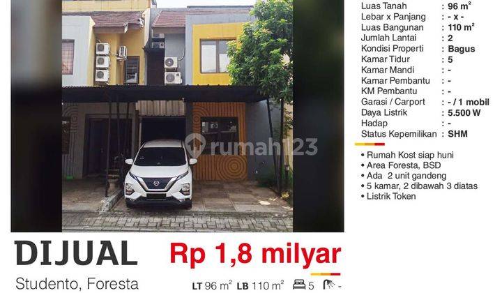 Rumah Kost Di Studento Foresta, Bsd Area 1