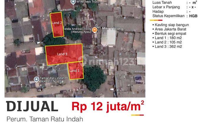 Kavling Komersil Di Perumahan Taman Ratu Indah, Jkb Area 1