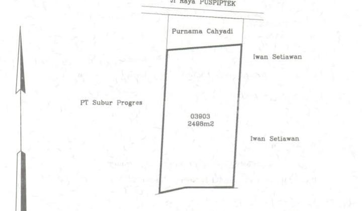 Kavling Komersial Jl. Puspitek Raya, Tangsel.bdepan Univ.pamulang