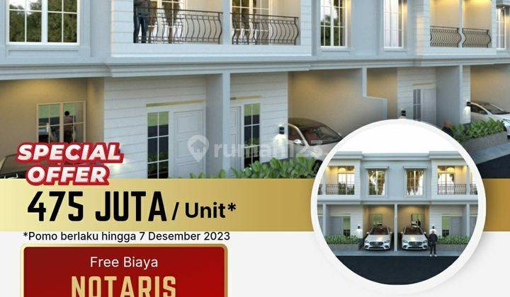 Rumah Minimalis 2 Lantai Lokasi Strategis Dekat Exit Tol Brigif 1