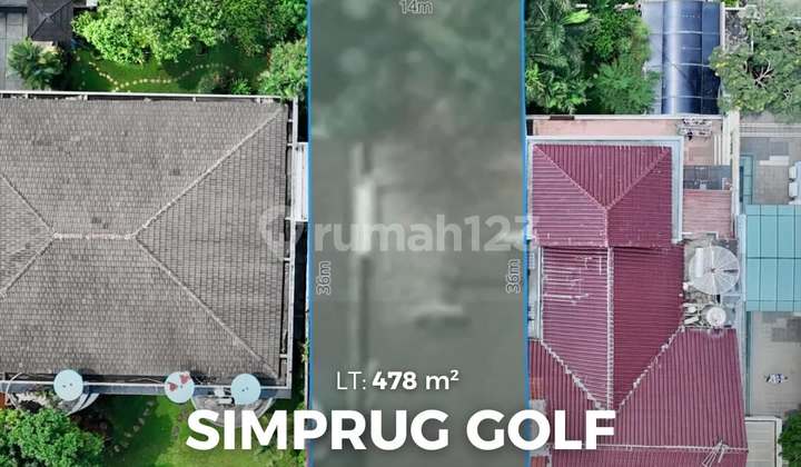 Rumah Lama Hitung Tanah Kawasan Elit Simprug Golf Senayan Jakarta Selatan.