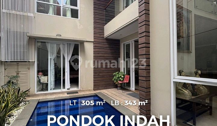 Rumah di Pondok Indah Asri Jalan Lebar SHM Min Renovasi Ada Pool