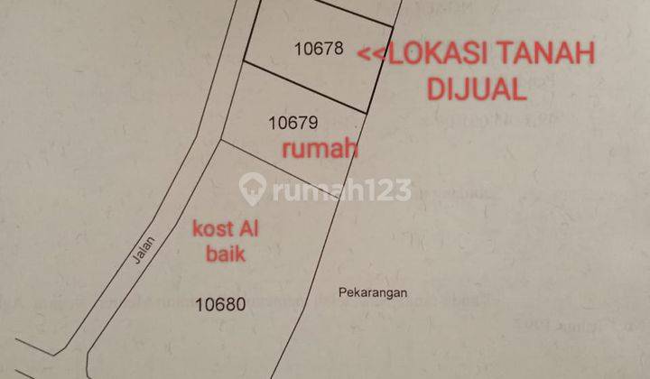 Tanah Luasan Kecil Dalam Pemukiman Akses Mobil Masuk Cck Untuk Kost , Rumah Pribadi Lokasi Timur Masjid Suciati Hanya 200m Utara Jalan  2