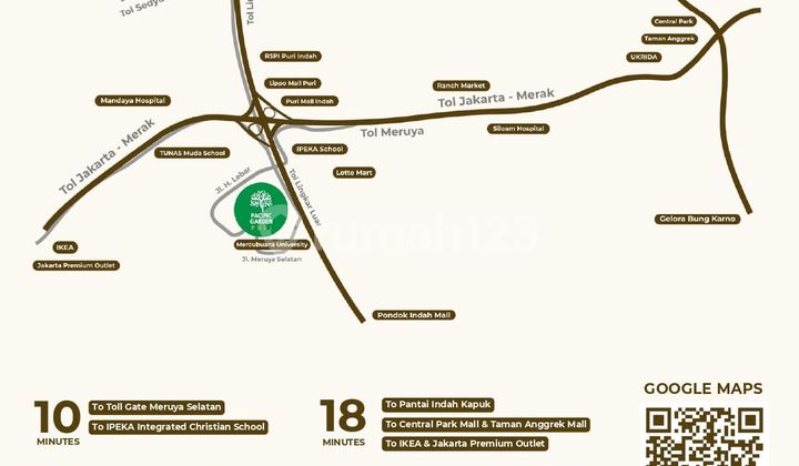 Dijual rumah murah Pacific Garden Puri Jakarta Barat 