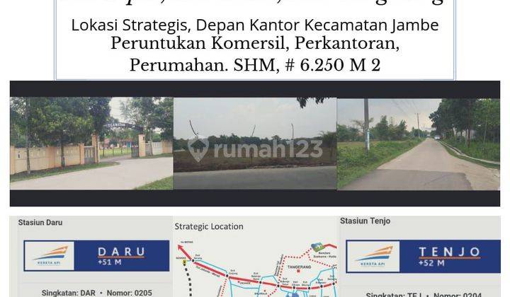 DIJUAL TANAH SIAP BANGUN SEBERANG KANTOR KECAMATAN JAMBE PERUNTUKAN KOMERSIL/PERUMAHAN DLL 1