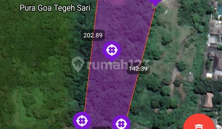 Dijual Lahan 1 Hektar Kawasan Tenang Privat Dengan View Goa Gong 2