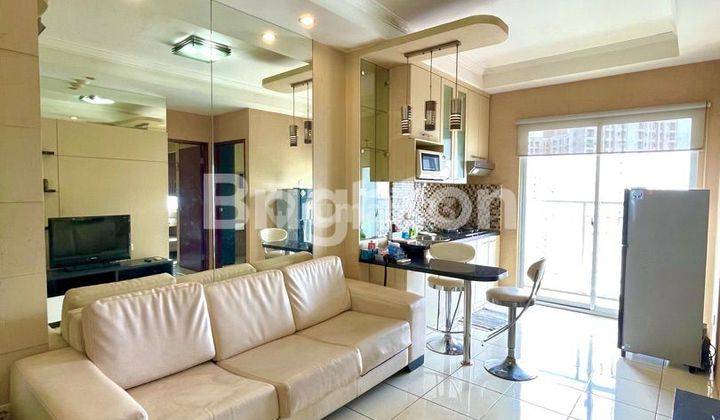 APARTEMEN MEDITERANIA GARDEN RESIDENCE 2 TOWER HELOCONIA DENGAN 2 BEDROOM HOEK FURNISHED CANTIK RAPI LANTAI TINGGI VIEW CITY SELANGKAH MALL CENTRAL PARK DIRECT MALL 1