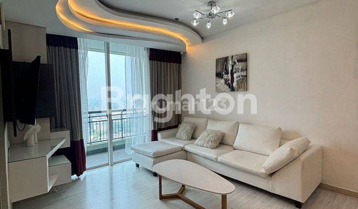 CANTIK APARTEMEN CENTRAL PARK 2 BR + FULL FURNISHED LANTAI SEDANG  VIEW CITY SELATAN 1