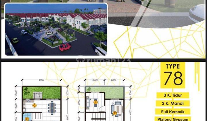 Rumah 2 Lantai Baru Unfurnished HGB di Golden City, Batam 2