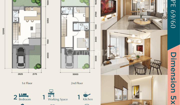 Rumah 2 Lantai Baru Cicilan 5jutaan HGB Garden Avenue di Batam Centre, Batam