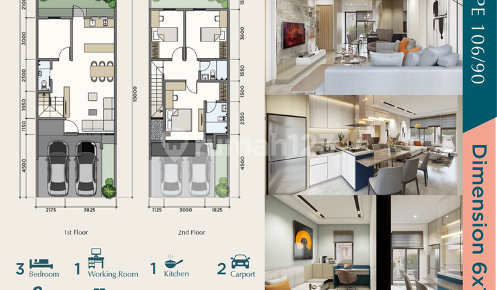Rumah 2 Lantai Baru Cicilan 5jutaan HGB Garden Avenue di Batam Centre, Batam