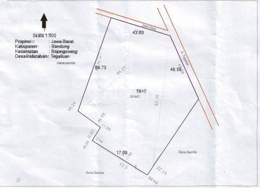 Tanah Dijual  di Sapan Tegalluar, Bojongsoang 1