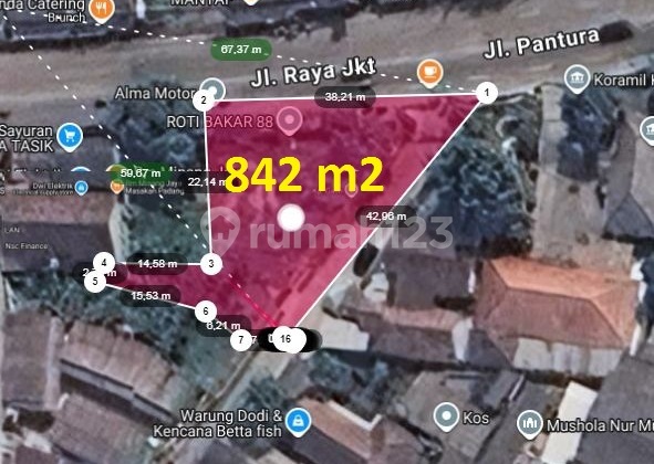 For Sale Land Area 800 Jl Raya Serang Kragilan Serang Banten