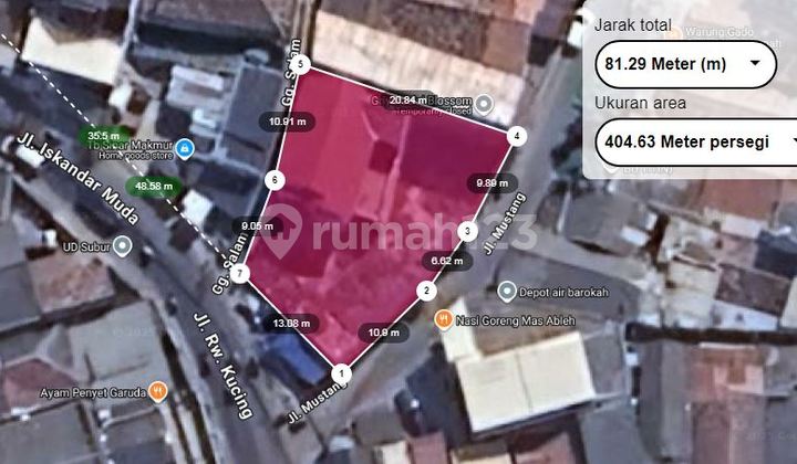 Rumah 2 lantai Bagus surat SHM luas tanah 404 jl iskandar muda rawa kucing Neglasari kota Tangerang 2